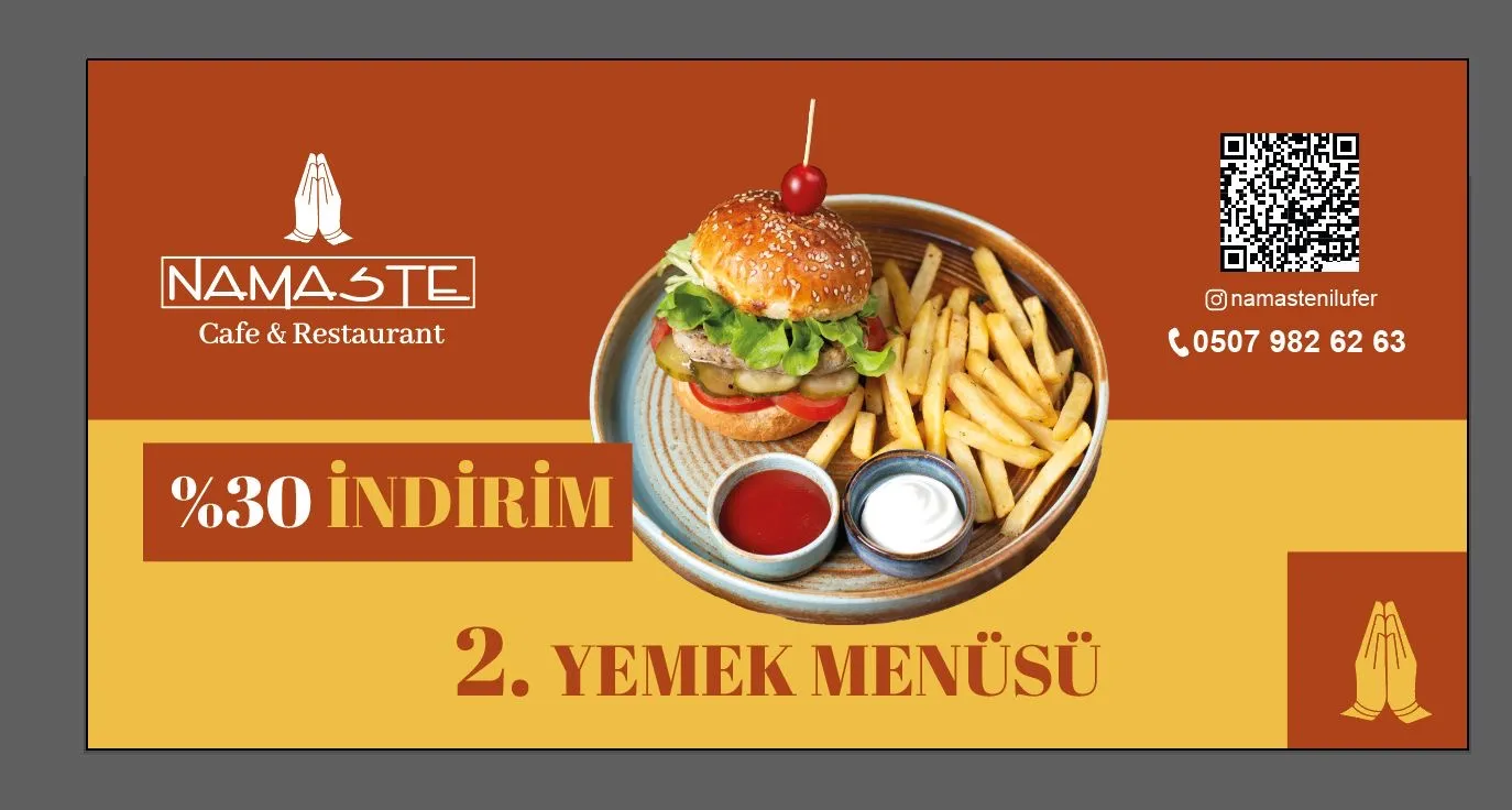 2. Yemek Menüsü %30 İndirimli